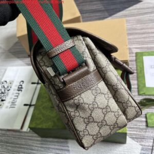 Falsa Gucci 760123 Borsa a tracolla GG Marrone